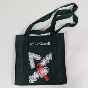 Miles Kimball Vintage Reusable Tote with Winter Theme Red Cardinal NEW